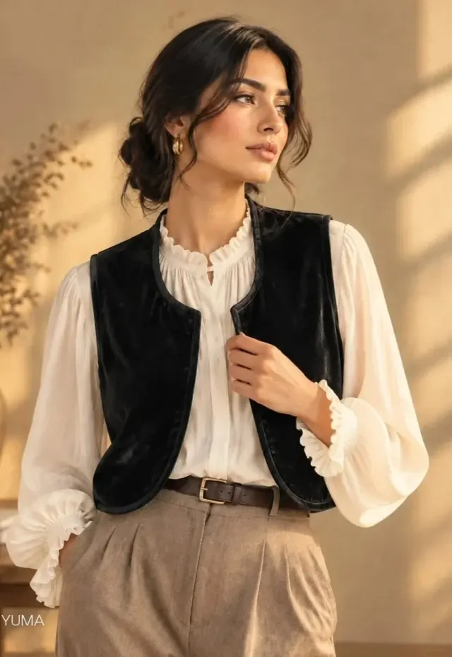 وست مخمل آسترکشی‌ و نواردوزی شده